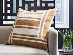Luxury Living Gallery - Ashley Furniture - Darrman Pillows - Pillow (4/CS) / Ochre/Ivory - A1001116