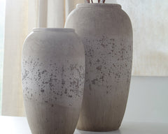Luxury Living Gallery - Ashley Furniture - Dimitra Vase - Vase Set (Set of 2) / Brown/Cream - A2000110