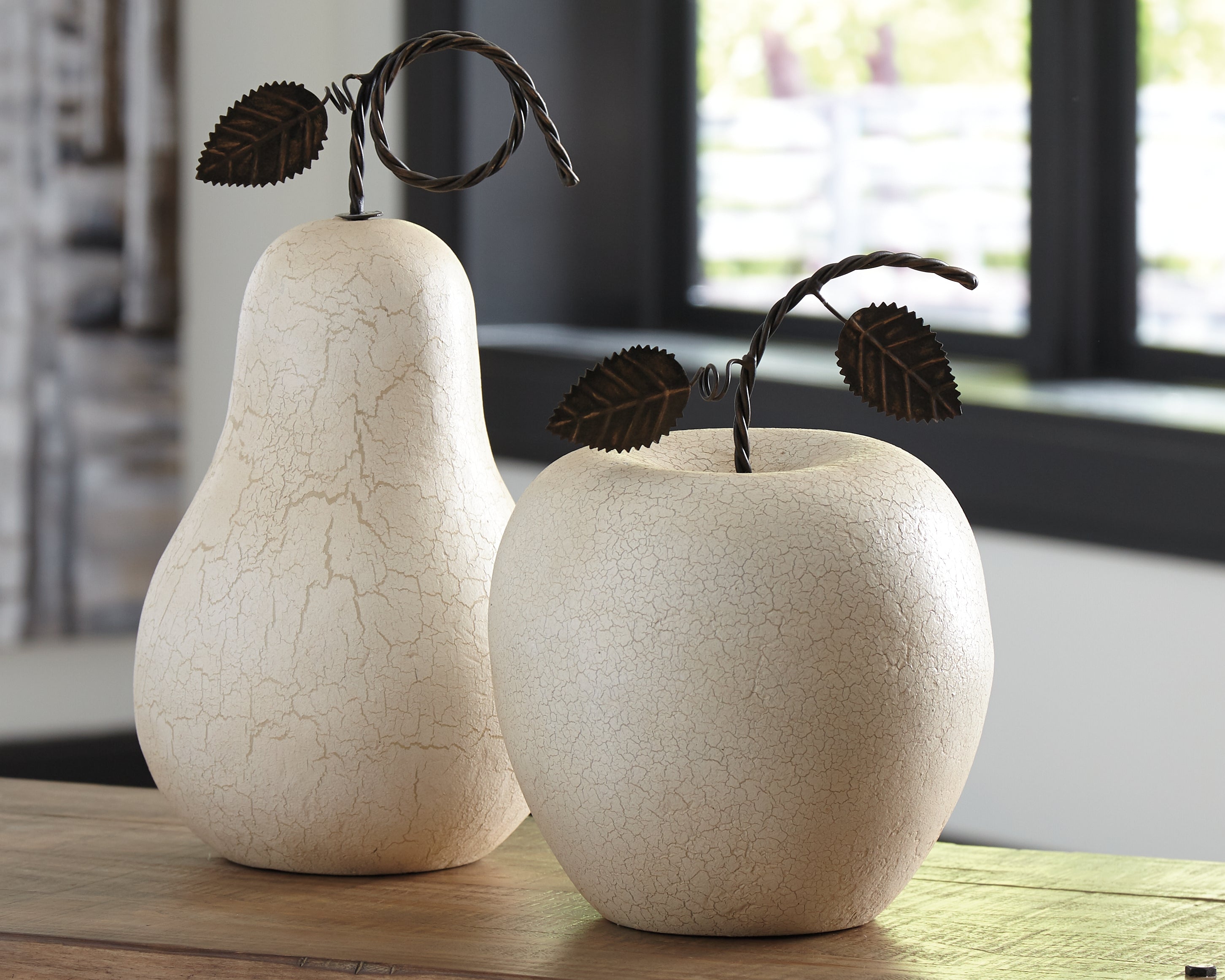 Luxury Living Gallery - Ashley Furniture - Bidelia Sculpture - Sculpture Set (Set of 2) / Antique White - A2000381