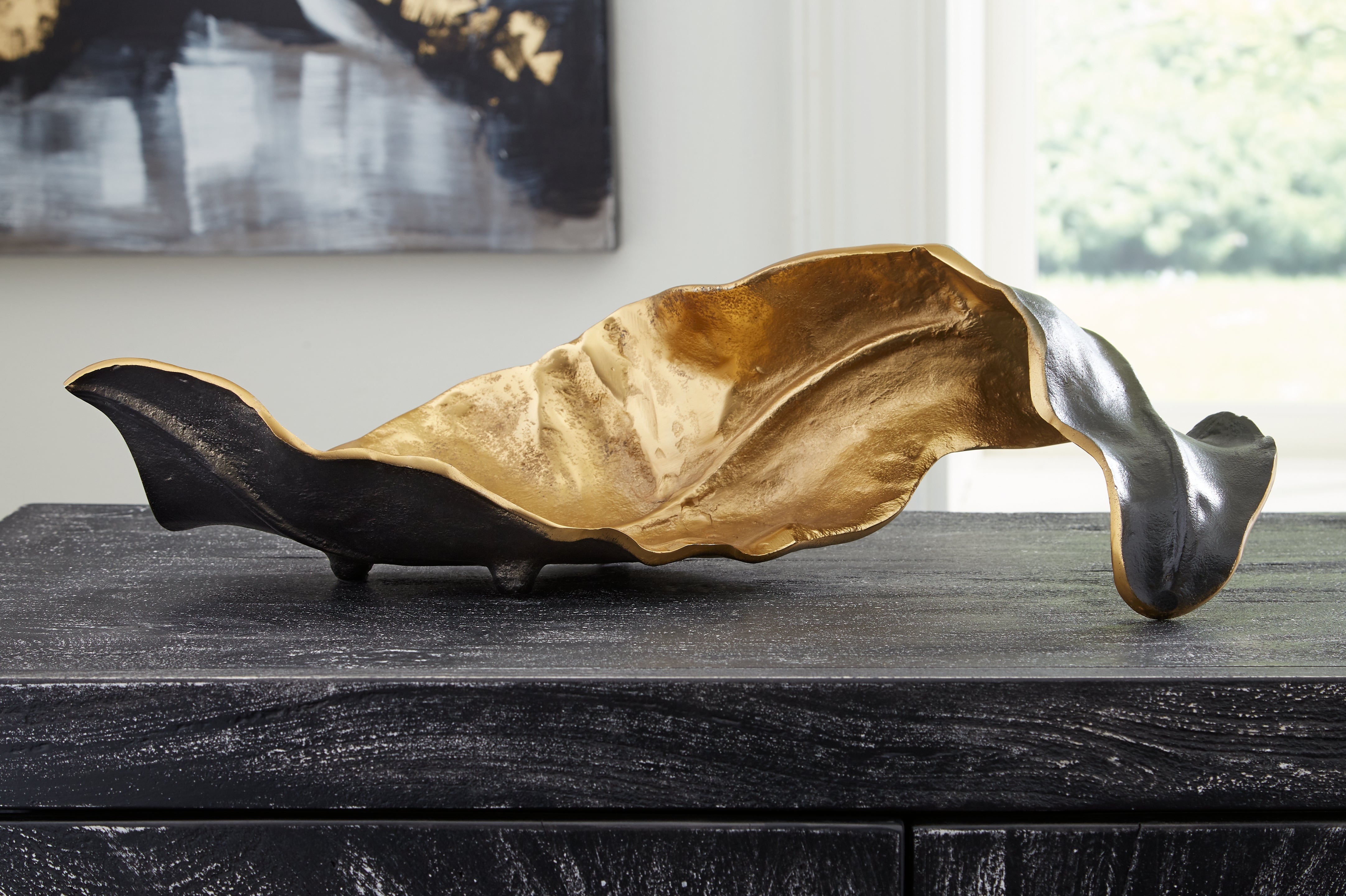 Luxury Living Gallery - Ashley Furniture - Melinda Sculpture - Sculpture / Black/Gold Finish - A2000416