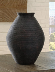 Luxury Living Gallery - Ashley Furniture - Hannela Vase - Vase / Antique Tan - A2000514