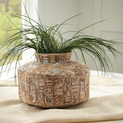 Luxury Living Gallery - Ashley Furniture - Meltland Vase - Vase / Natural/Black - A2000557