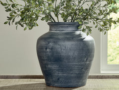 Luxury Living Gallery - Ashley Furniture - Meadie Vase - Vase / Distressed Black - A2000791