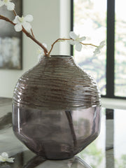 Luxury Living Gallery - Ashley Furniture - Harpwick Vase - Vase / Iridescent Gray - A2000725