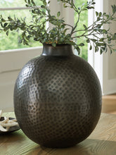Luxury Living Gallery - Ashley Furniture - Woody Vase - Vase / Pewter/Gold Finish - A2000845