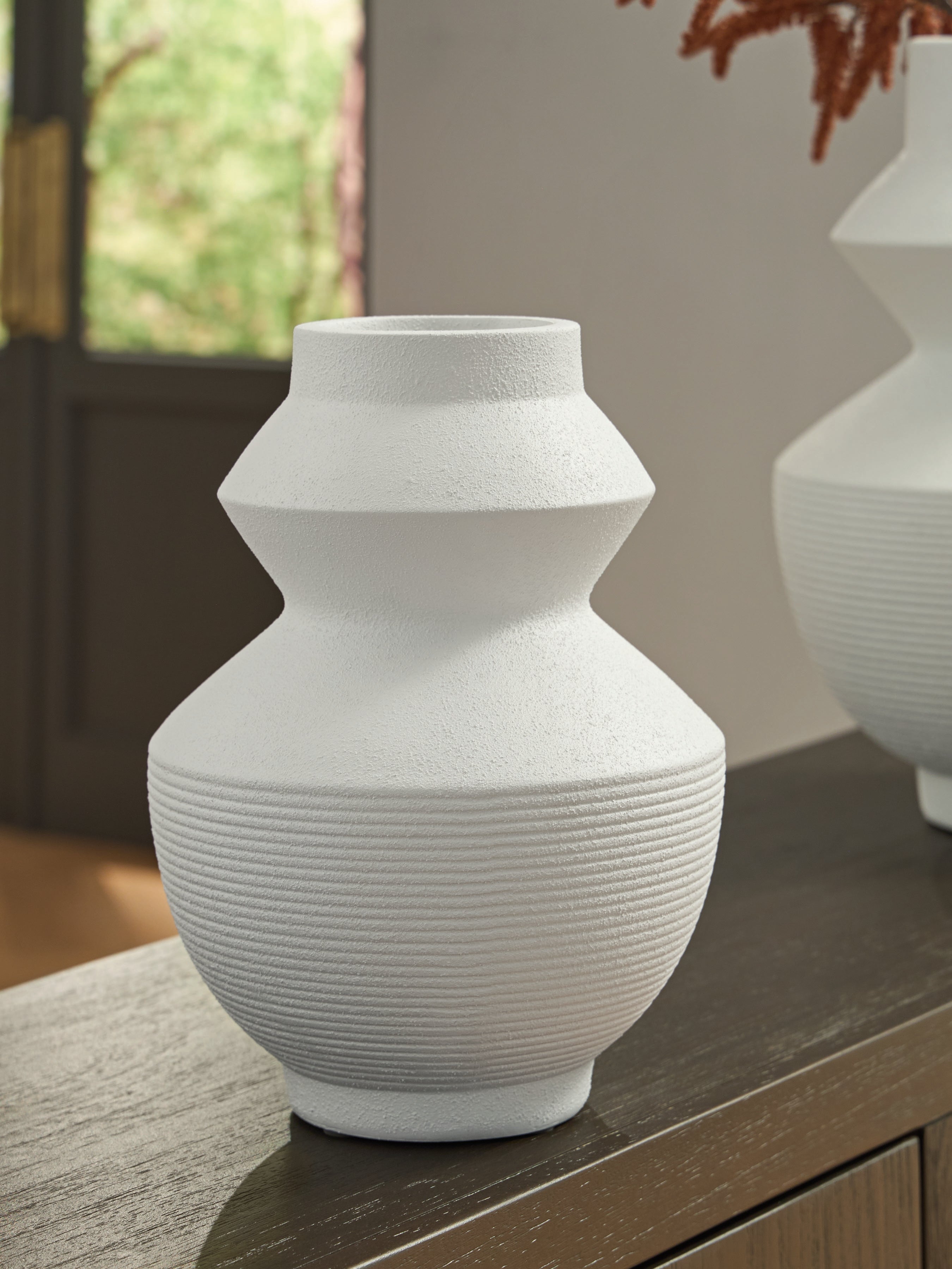 Luxury Living Gallery - Ashley Furniture - Naveen Vase - Vase / White - A2000870