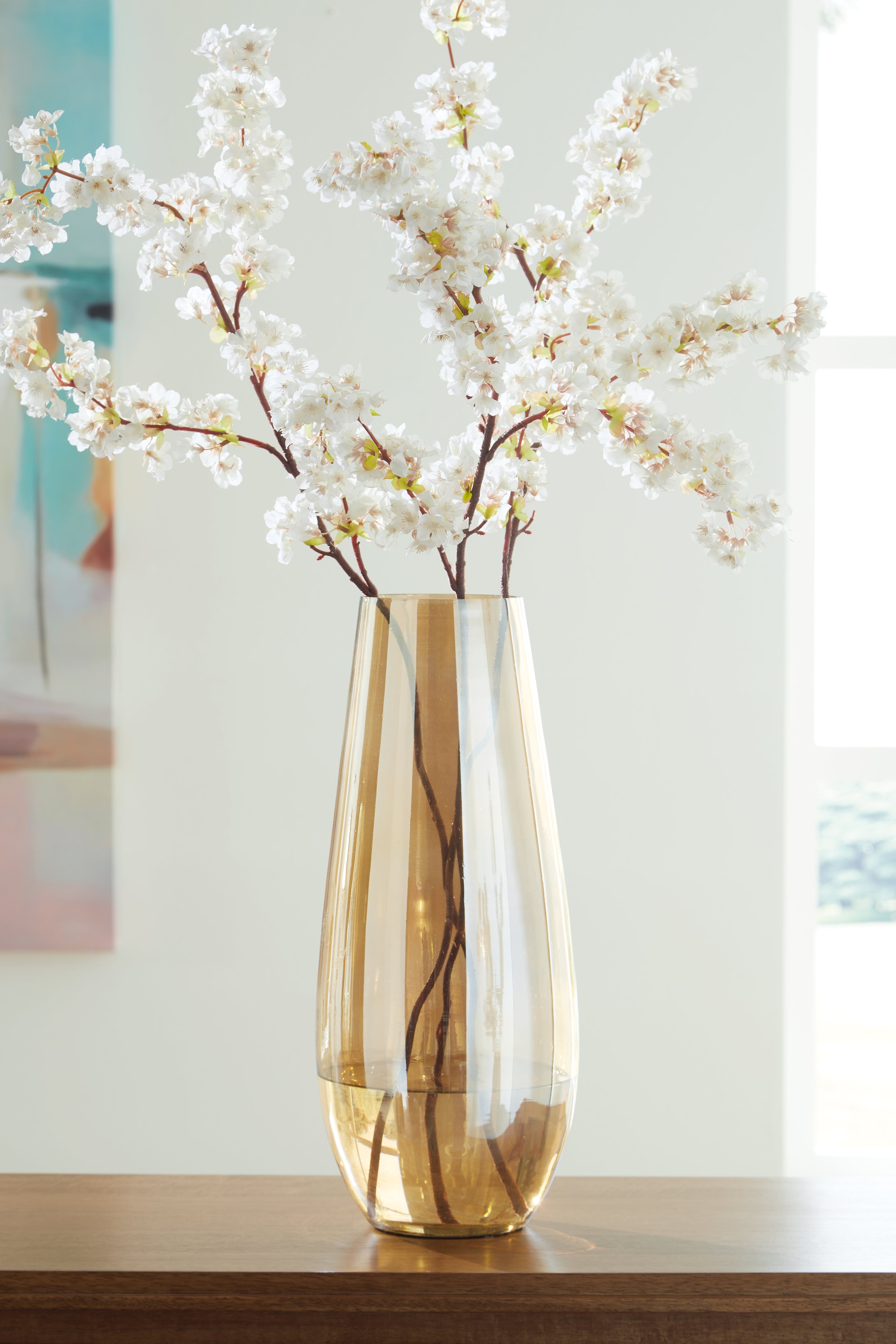 Luxury Living Gallery - Ashley Furniture - Rhettman Vase - Vase / Amber - A2900006
