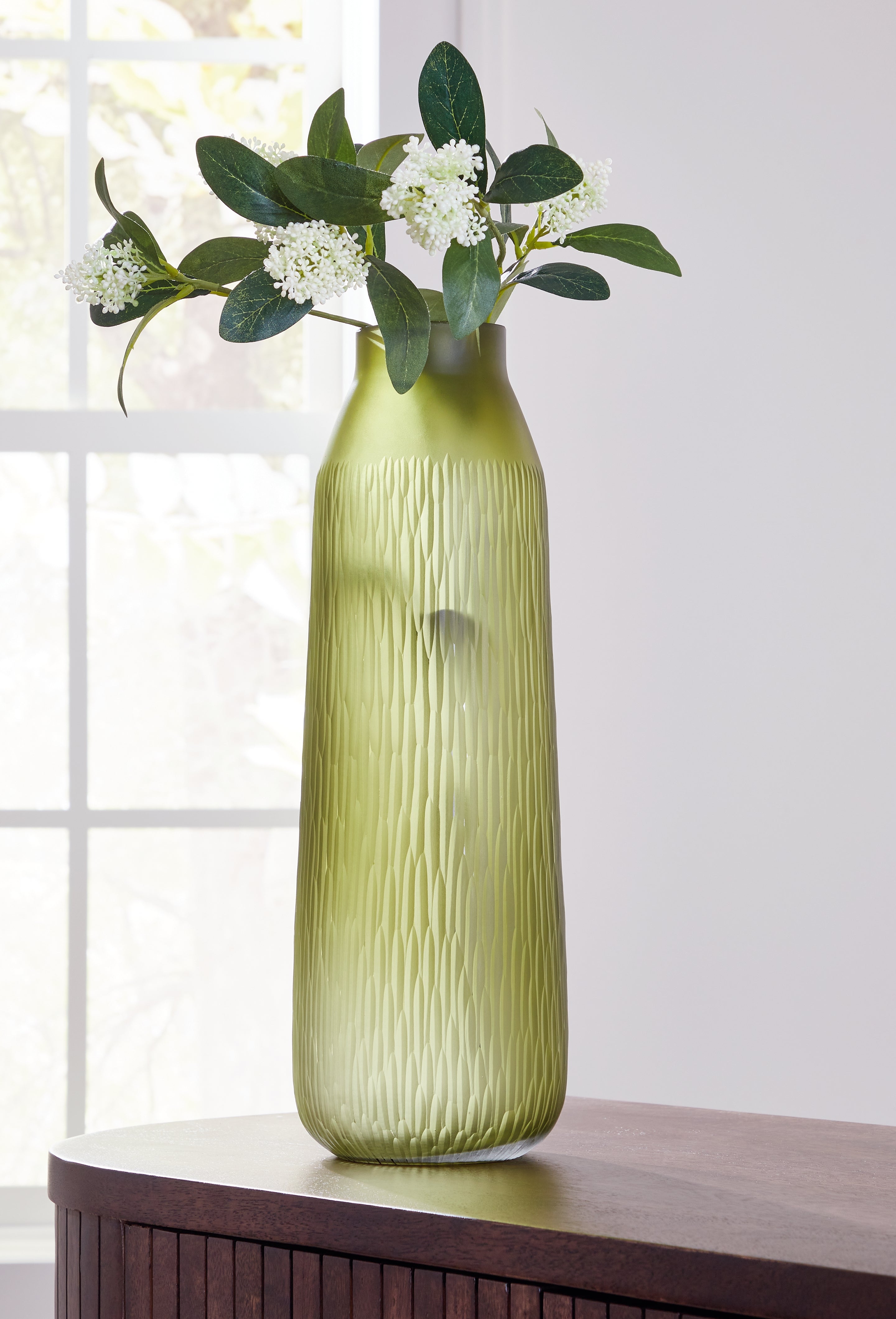 Luxury Living Gallery - Ashley Furniture - Scottyard Vase - Vase / Olive Green - A2900009