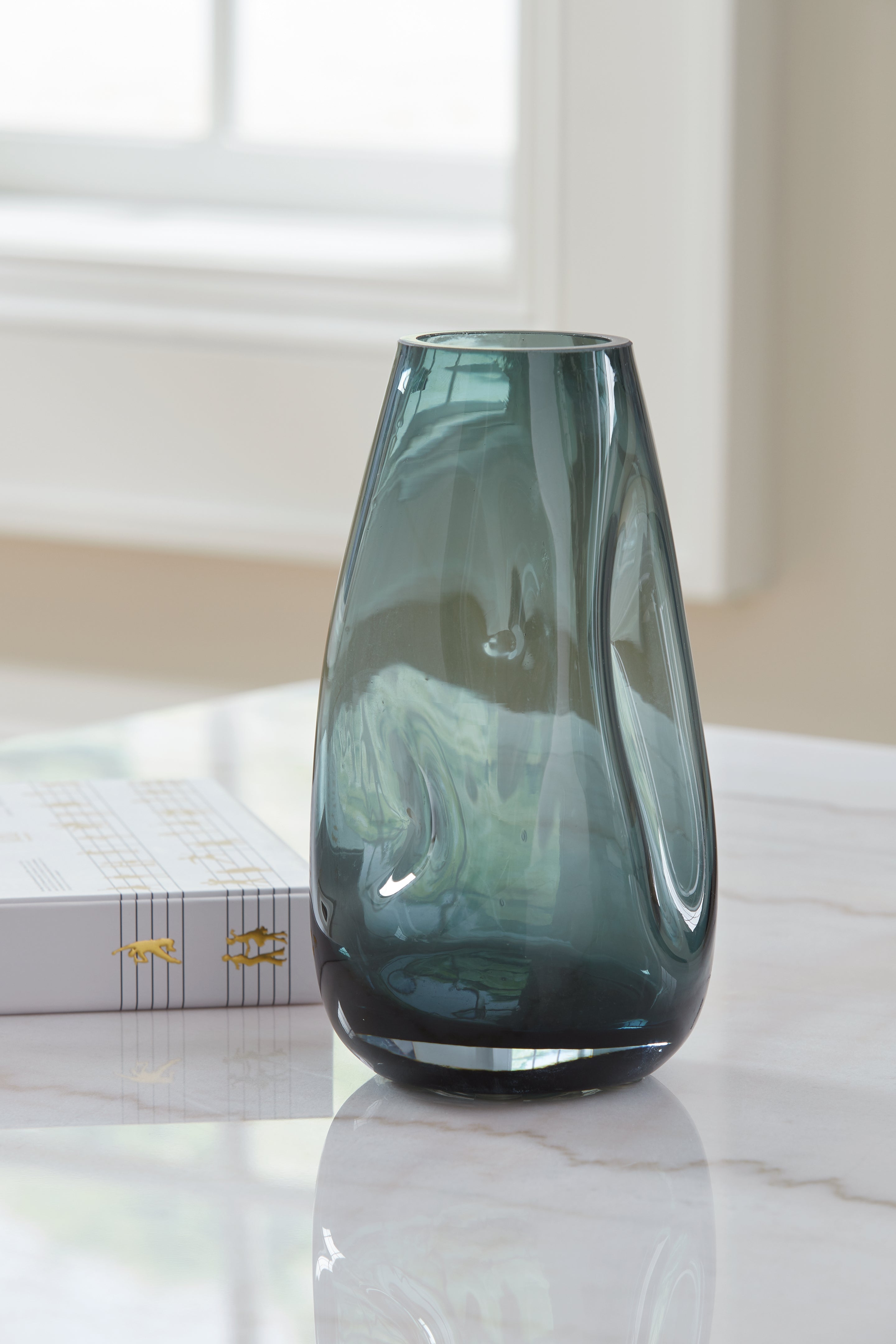 Luxury Living Gallery - Ashley Furniture - Beamund Vase - Vase / Teal Blue - A2900010V