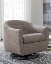 Luxury Living Gallery - Ashley Furniture - Upshur Accent Chair - Swivel Glider Accent Chair / Taupe - A3000003