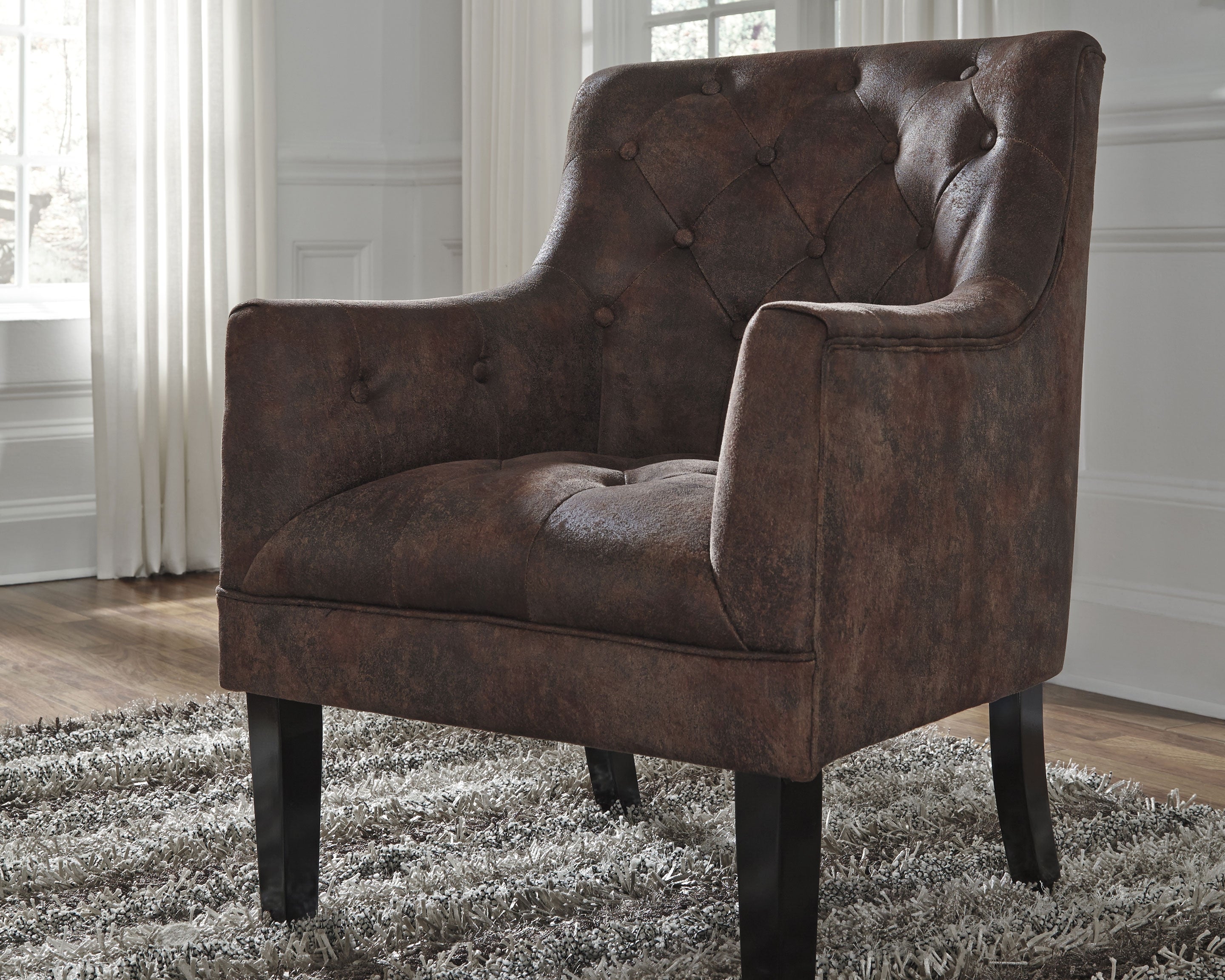 Luxury Living Gallery - Ashley Furniture - Drakelle Accent Chair - Accent Chair / Mahogany - A3000051