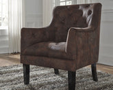 Luxury Living Gallery - Ashley Furniture - Drakelle Accent Chair - Accent Chair / Mahogany - A3000051