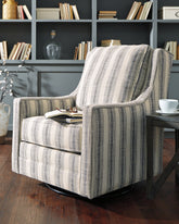Luxury Living Gallery - Ashley Furniture - Kambria Swivel Glider Accent Chair - Swivel Glider Accent Chair / Fog - A3000265