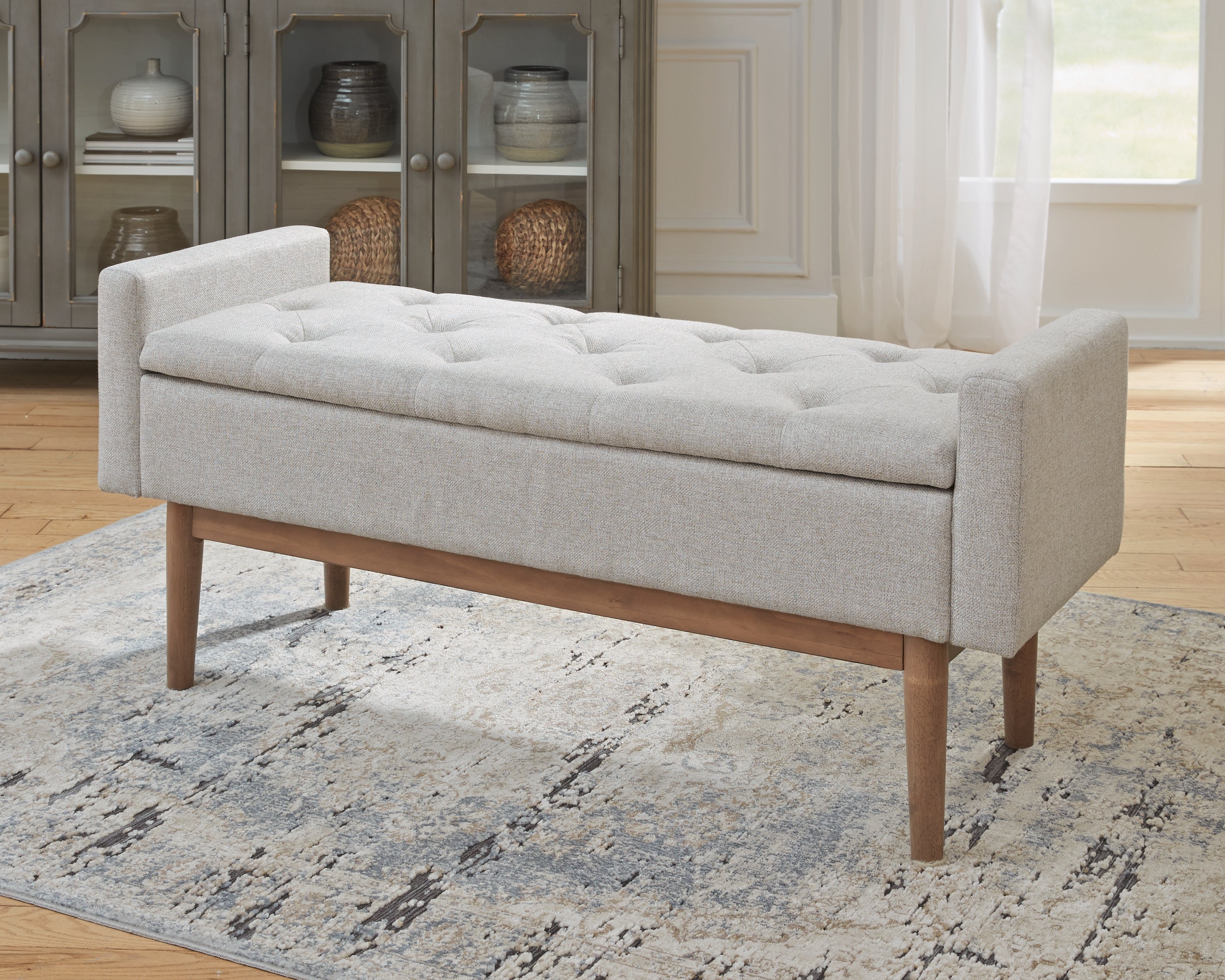 Luxury Living Gallery - Ashley Furniture - Briarson Storage Bench - Storage Bench / Beige/Brown / 50"W x 18"D x 22"H - A3000247