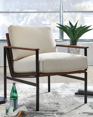 Luxury Living Gallery - Ashley Furniture - Tilden Accent Chair - Accent Chair / Ivory/Brown - A3000271