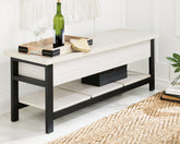 Luxury Living Gallery - Ashley Furniture - Rhyson Storage Bench - Storage Bench / White / 48"W x 16"D x 18"H - A3000312