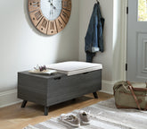 Luxury Living Gallery - Ashley Furniture - Yarlow Storage Bench - Storage Bench / Linen/Gray / 39"W x 19"D x 17"H - A3000321