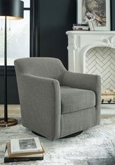 Luxury Living Gallery - Ashley Furniture - Bradney Swivel Accent Chair - Swivel Accent Chair / Fossil - A3000324