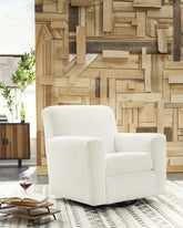 Luxury Living Gallery - Ashley Furniture - Herstow Swivel Glider Accent Chair - Swivel Glider Accent Chair / Ivory - A3000365