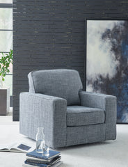 Luxury Living Gallery - Ashley Furniture - Olwenburg Swivel Accent Chair - Swivel Accent Chair / Denim - A3000652