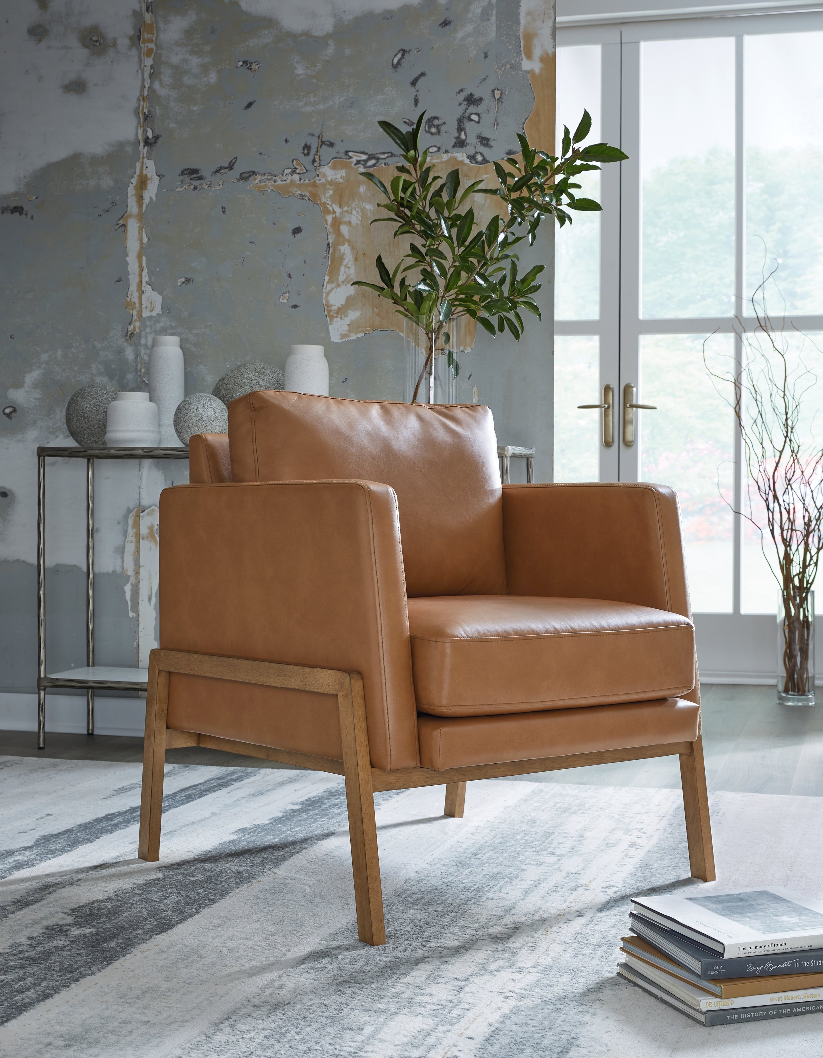 Luxury Living Gallery - Ashley Furniture - Numund Accent Chair - Accent Chair / Caramel - A3000670
