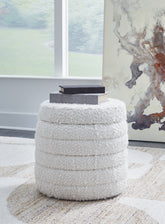 Luxury Living Gallery - Ashley Furniture - Duntler Living Room - Storage Ottoman / Ivory - A3000678