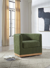Luxury Living Gallery - Ashley Furniture - Jersonlow Swivel Accent Chair - Swivel Accent Chair / Forest Green - A3000696