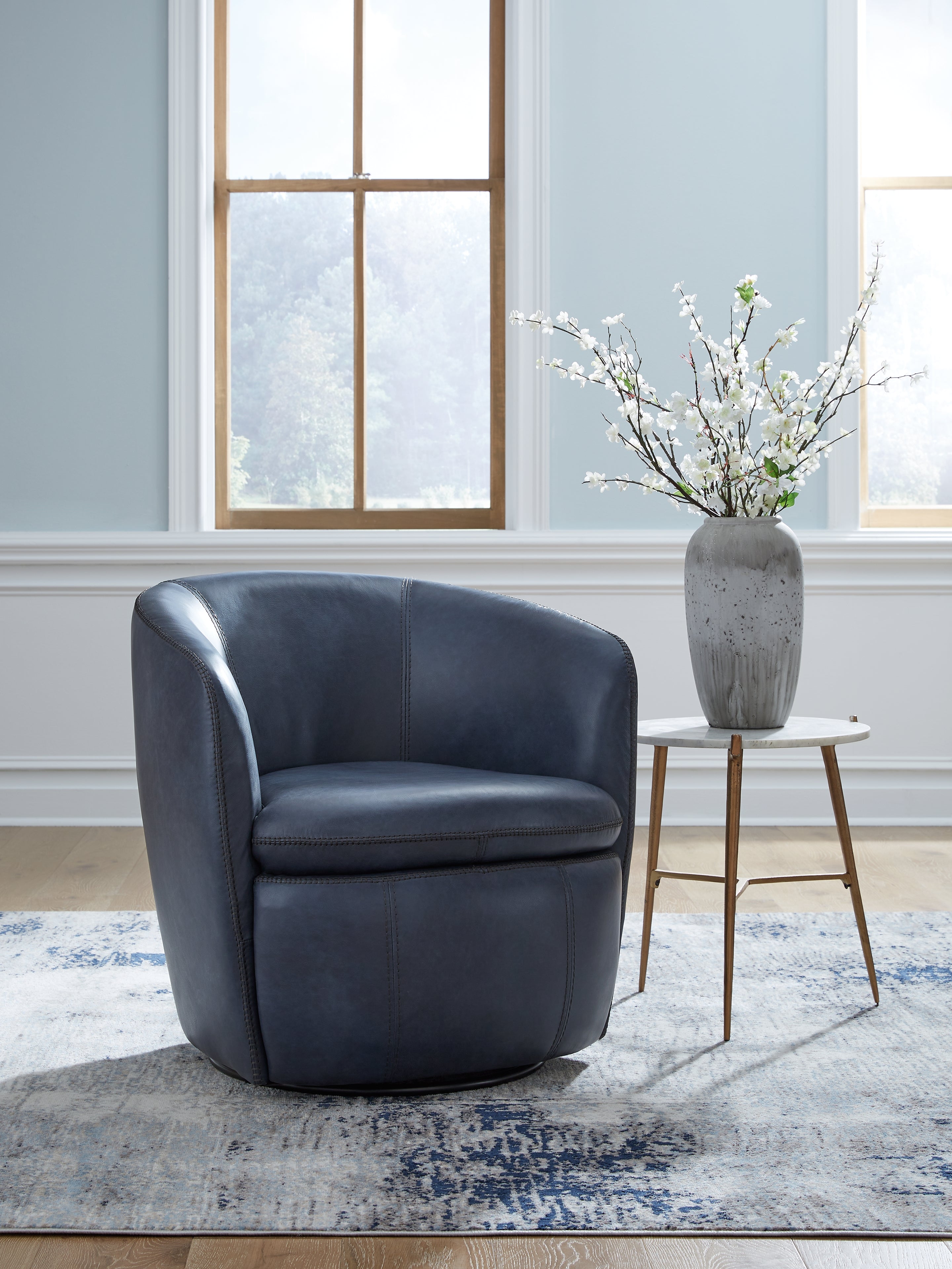 Luxury Living Gallery - Ashley Furniture - Kierreys Swivel Accent Chair - Swivel Accent Chair / Bone - A3000703