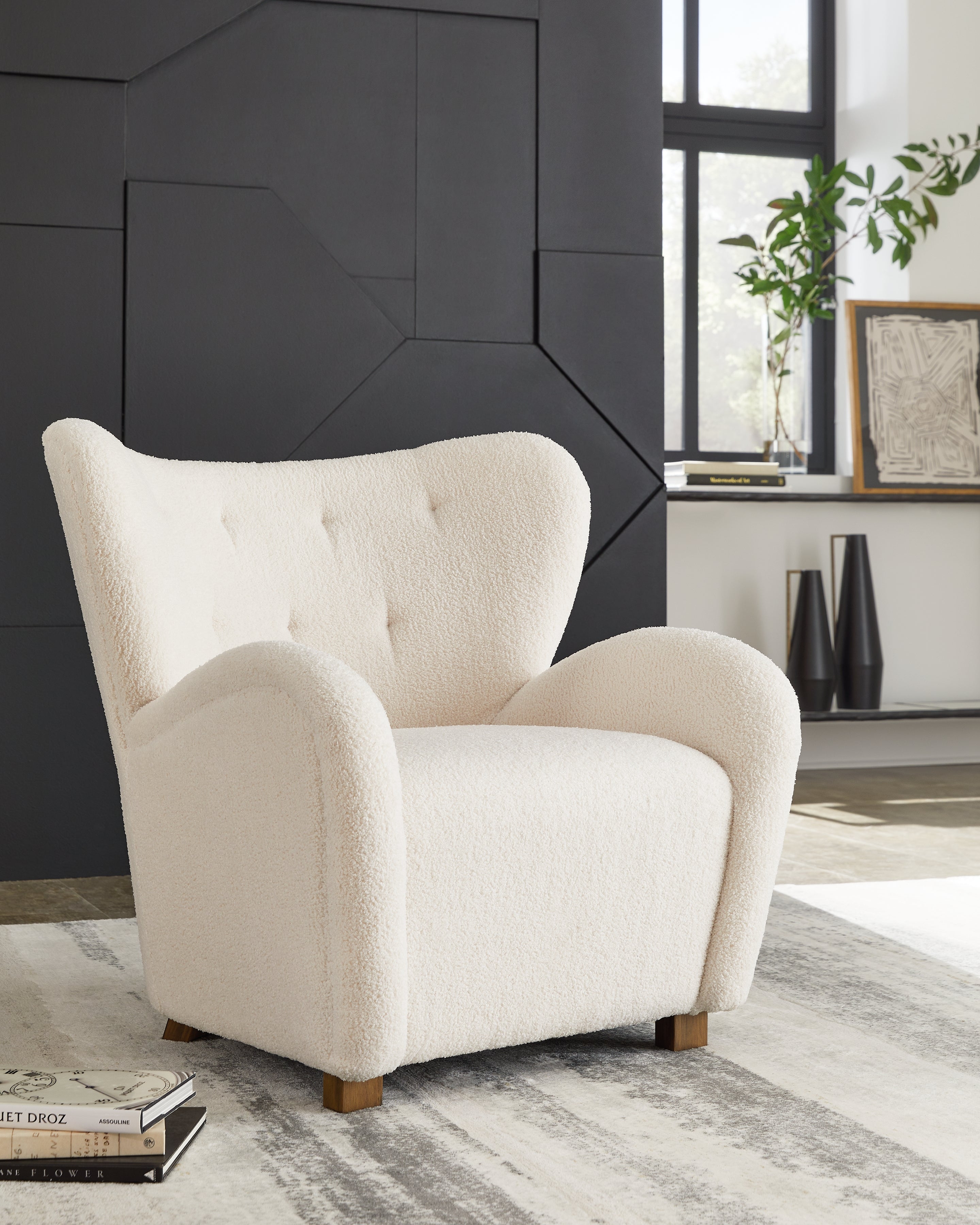 Luxury Living Gallery - Ashley Furniture - Larbell Accent Chair - Accent Chair / Ecru - A3000709