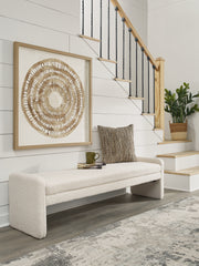 Luxury Living Gallery - Ashley Furniture - Lembertson Accent Bench - Accent Bench / Ecru / 70"W x 18"D x 19"H - A3000714