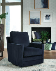 Luxury Living Gallery - Ashley Furniture - Icaman Swivel Accent Chair - Swivel Accent Chair / Navy - A3000727