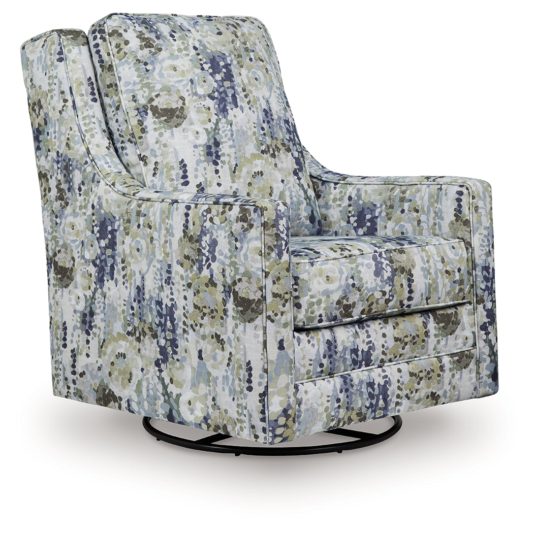 Luxury Living Gallery - Ashley Furniture - Dustinford Swivel Glider Accent Chair - Swivel Glider Accent Chair / Multi - A3000732