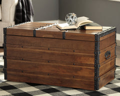 Luxury Living Gallery - Ashley Furniture - Kettleby Storage Trunk - Storage Trunk / Brown - A4000096