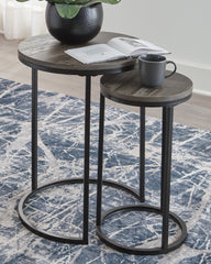 Luxury Living Gallery - Ashley Furniture - Briarsboro Accent Table (Set of 2) - Accent Table Set (Set of 2) / Black/Gray - A4000231