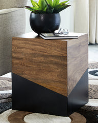 Luxury Living Gallery - Ashley Furniture - Trailbend Accent Table - Accent Table / Brown/Gunmetal - A4000311