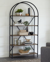 Luxury Living Gallery - Ashley Furniture - Galtbury Bookcase - Bookcase / Brown/Black - A4000325