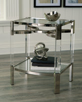 Luxury Living Gallery - Ashley Furniture - Chaseton Accent Table - Accent Table / Clear/Silver Finish - A4000334