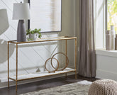 Luxury Living Gallery - Ashley Furniture - Ryandale Console Sofa Table - Console Sofa Table / Antique Brass Finish - A4000443