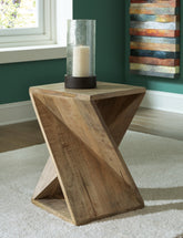 Luxury Living Gallery - Ashley Furniture - Zalemont Accent Table - Accent Table / Distressed Brown - A4000510