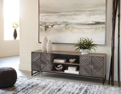 Luxury Living Gallery - Ashley Furniture - Treybrook Accent Cabinet - Accent Cabinet / Distressed Gray - A4000512