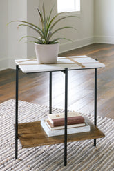 Luxury Living Gallery - Ashley Furniture - Braxmore Accent Table - Accent Table / White/Light Brown - A4000525