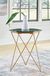 Luxury Living Gallery - Ashley Furniture - Engelton Accent Table - Accent Table / Green/Gold - A4000526