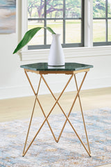 Luxury Living Gallery - Ashley Furniture - Engelton Accent Table - Accent Table / Green/Gold - A4000526