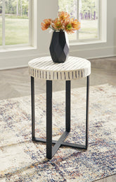 Luxury Living Gallery - Ashley Furniture - Crewridge Accent Table - Accent Table / Black/Cream - A4000530
