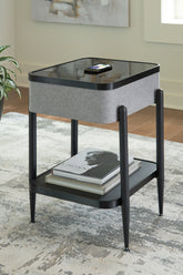 Luxury Living Gallery - Ashley Furniture - Jorvalee Accent Table with Speaker - Accent Table with Speaker / Gray/Black - A4000550