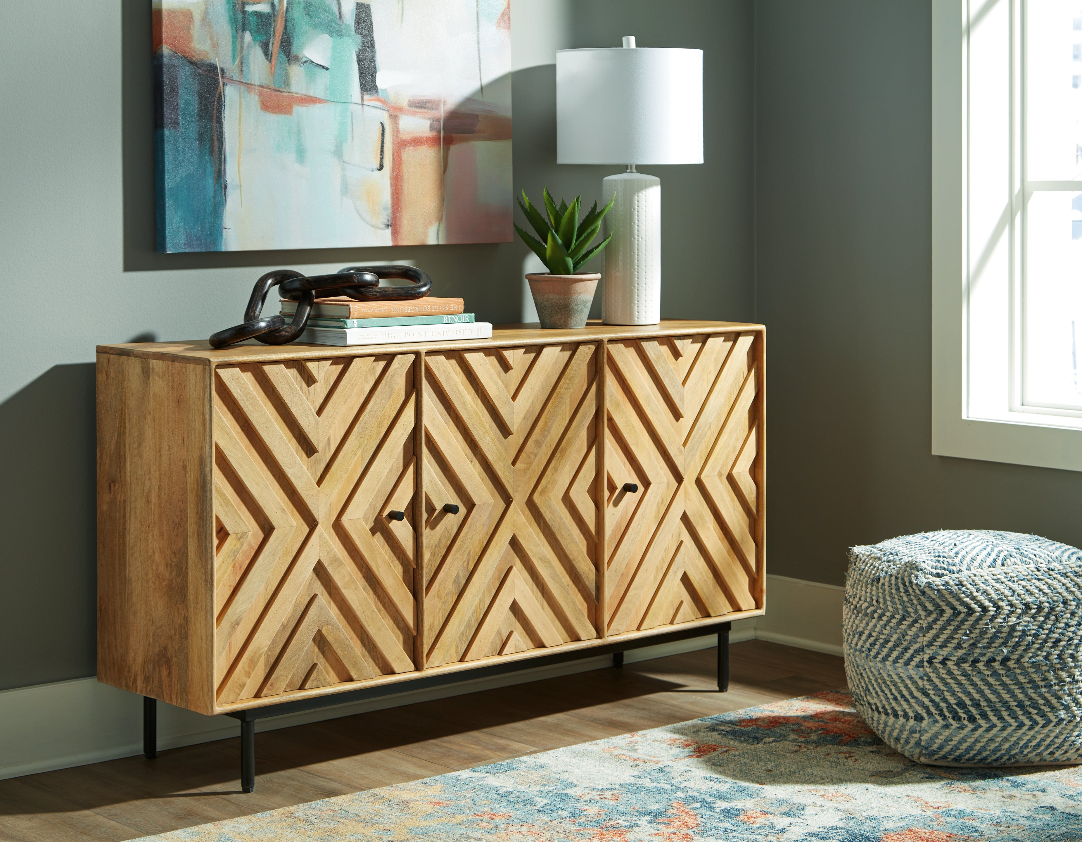 Luxury Living Gallery - Ashley Furniture - Cadewick Accent Cabinet - Accent Cabinet / Natural - A4000570