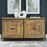 Luxury Living Gallery - Ashley Furniture - Camney Accent Cabinet - Accent Cabinet / Brown/Black - A4000581
