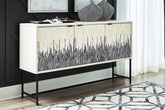 Luxury Living Gallery - Ashley Furniture - Freyton Accent Cabinet - Accent Cabinet / White/Gray - A4000582