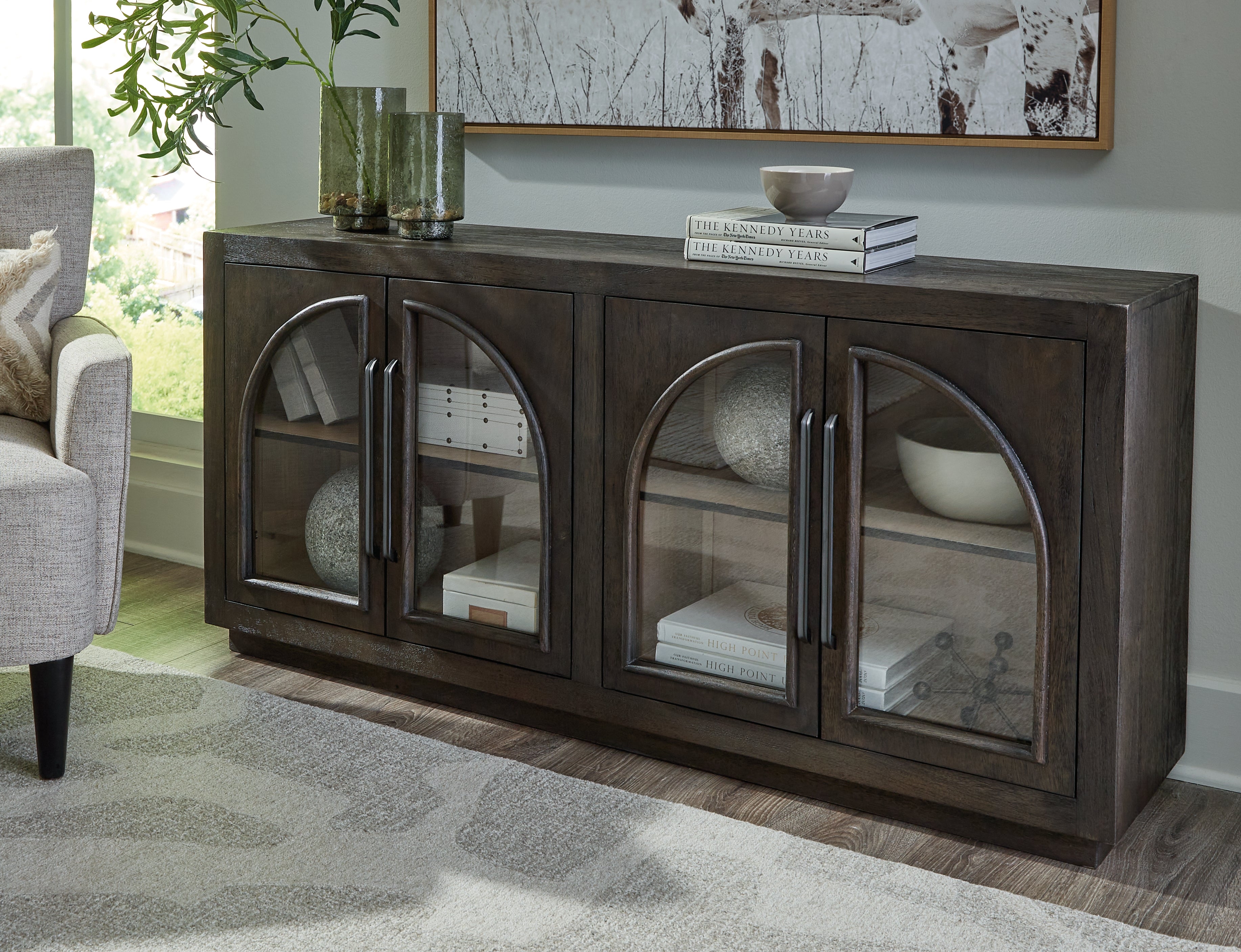 Luxury Living Gallery - Ashley Furniture - Dreley Accent Cabinet - Accent Cabinet / Grayish Brown - A4000586