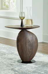 Luxury Living Gallery - Ashley Furniture - Cormmet Accent Table - Accent Table / Brown/Black - A4000612